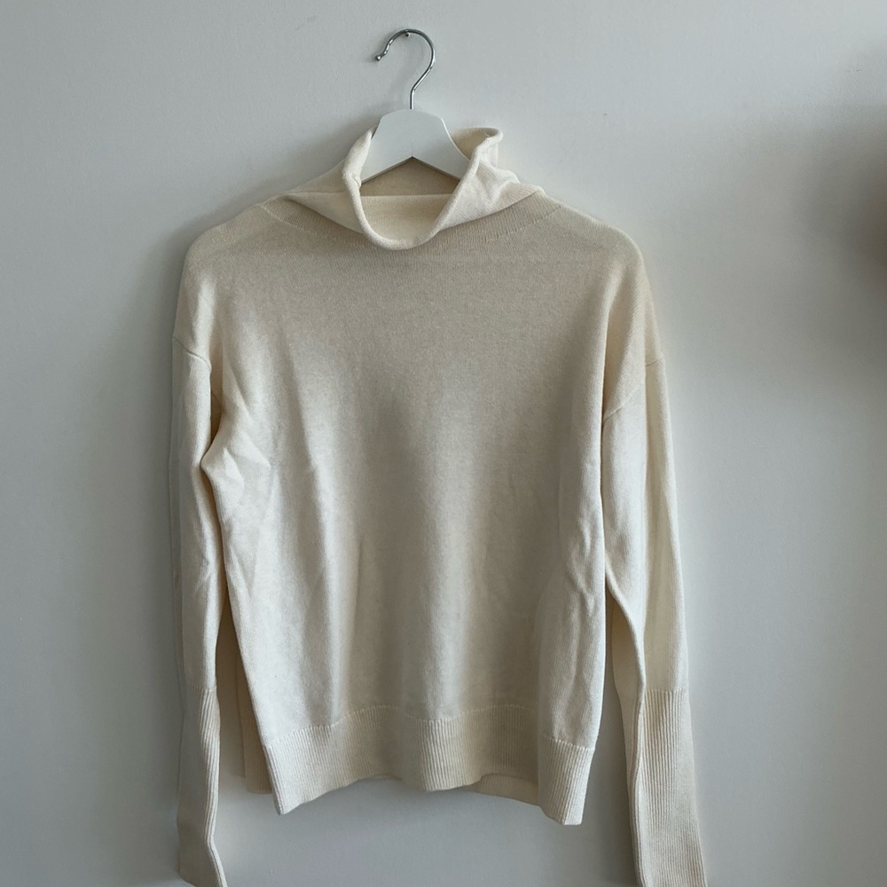 Wilfred Cream Cowl Neck Sweater (Size: S)